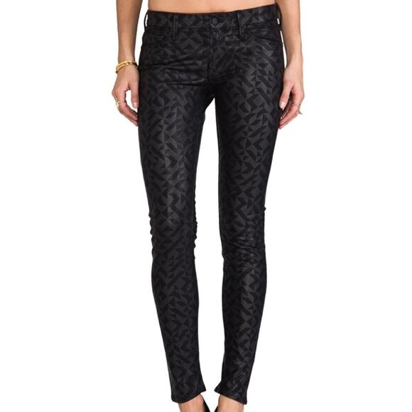 Mother The Looker Skinny Jeans Rough Around the Edges Faux Leather NWT - Picture 1 of 15